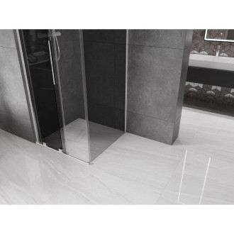 Posuvný sprchový kout Mexen Velar 100 x 100 cm, grafit, chrom - 871-100-100-41-01