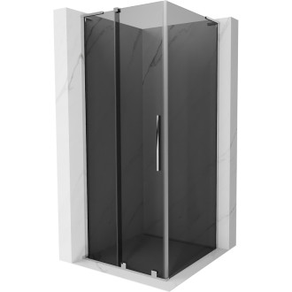 Mexen Velar L posuvný sprchovací kút 110 x 110 cm, grafit, chróm - 871-110-110-43-01