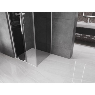 Mexen Velar L posuvný sprchový kout 100 x 100 cm, grafit, bílá - 871-100-100-43-20