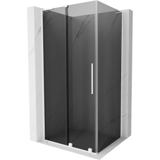 Mexen Velar L posuvný sprchovací kút 100 x 120 cm, grafit, biela - 871-100-120-43-20