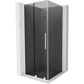 Mexen Velar L posuvný sprchovací kút 120 x 120 cm, grafit, biela - 871-120-120-43-20