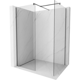 Mexen Kioto Sprchová zástena 100 x 100 cm, priehľadná, strieborná - 800-100-202-95-00-100