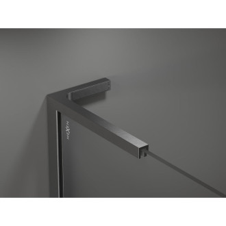 Mexen Velar L posuvný sprchový kout 110 x 75 cm, grafit, kartáčovaná pistolově šedá - 871-110-075-43-66
