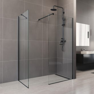 Mereo Novea sprchová stena Walk in Black 70 x 200 cm, sklo 8 mm, EASY CLEAN CK10600HB