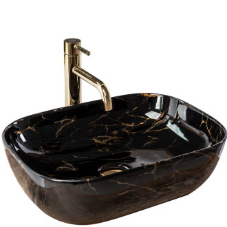 Rea Umývadlo na dosku Belinda Black Marble Shiny REA-U8907
