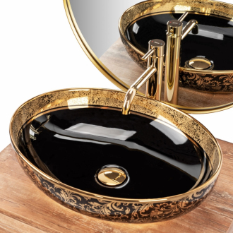 Rea Umývadlo na dosku Margot Black Gold REA-U8978