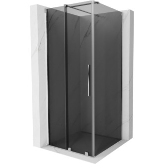 Posuvný sprchovací kút Mexen Velar 120 x 120 cm, grafit, chróm - 871-120-120-41-01