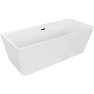 Voľne stojaca závesná vaňa Mexen Volta 150 x 75 cm, biela, čierny prepad - 51131507500-70