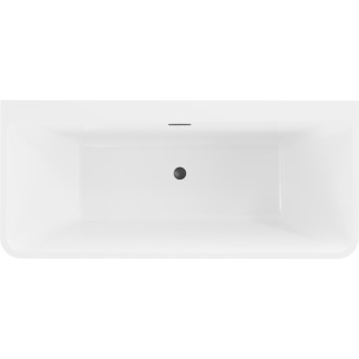 Voľne stojaca závesná vaňa Mexen Volta 150 x 75 cm, biela/čierna, čierny prepad - 51131507575-70