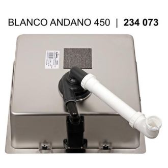 Blanco ANDANO 450-IF 522961 jednodrez bez odkvapu hodvábny lesk drez vstavaný/do roviny