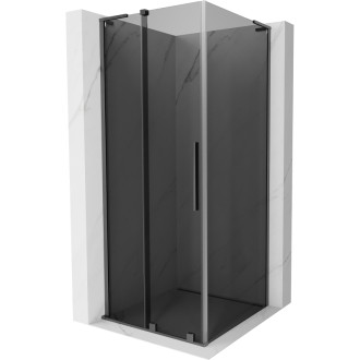 Mexen Velar L posuvný sprchovací kút 110 x 110 cm, grafit, strieborná - 871-110-110-43-95