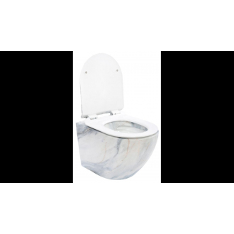 Rea Závesné WC Carlos Duroplast Slim Zm Granit Matt REA-C8003