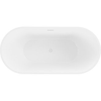 Voľne stojaca vaňa Mexen Luna 180 x 80 cm, biela, biely prepad - 52031808000-20