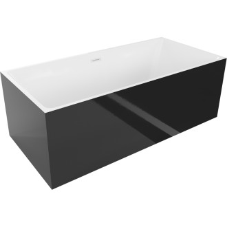 Voľne stojaca vaňa Mexen Nita 170 x 80 cm, biela/čierna, biely prepad - 52091708075-20