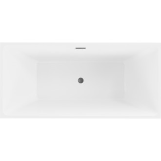 Voľne stojaca vaňa Mexen Nita 170 x 80 cm, biela / čierna, prepad vo farbe gun metal - 52091708075-95