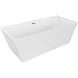 Voľne stojaca vaňa Mexen Solid 170 x 75 cm, biela, prepad z kartáčovanej medi - 52121707500-65