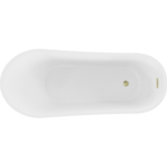 Voľne stojaca vaňa Mexen Alta 170 x 75 cm, biela, prepad kartáčovaný zlatý - 52141707500-55