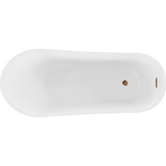 Voľne stojaca vaňa Mexen Alta 170 x 75 cm, biela, prepad ružového zlata - 52141707500-60