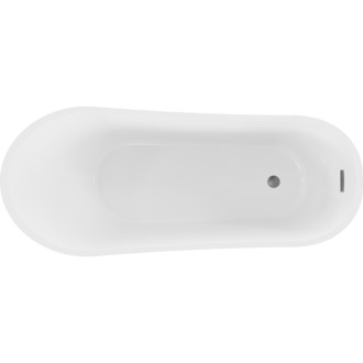 Voľne stojaca vaňa Mexen Alta 170 x 75 cm, biela, kartáčovaný prepad vo farbe pištole gray - 52141707500-66
