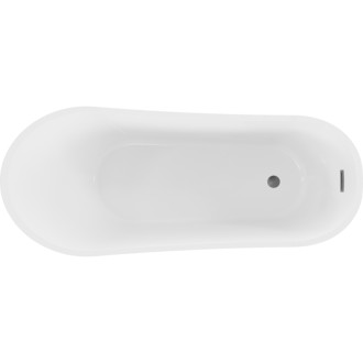 Voľne stojaca vaňa Mexen Alta 170 x 75 cm, biela, prepad vo farbe delového kovu - 52141707500-95