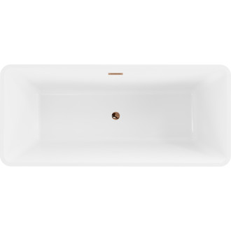 Voľne stojaca vaňa Mexen Tonia 170 x 75 cm, biela, ružovo-zlatý prepad - 52171707500-60