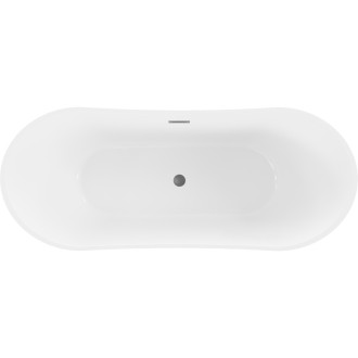 Voľne stojaca vaňa Mexen Celia 170 x 75 cm, biela, prepad vo farbe delového kovu - 52331707500-95