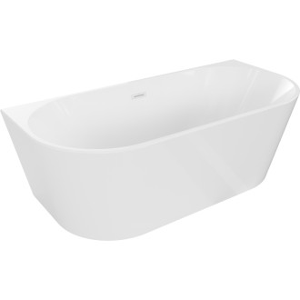 Voľne stojaca závesná vaňa Mexen Oval 180 x 80 cm, biela, biely prepad - 52671808000-20