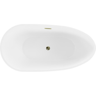 Voľne stojaca vaňa Mexen Eos 150 x 75 cm, biela, zlatý prepad - 52471507500-50