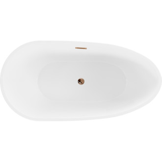 Voľne stojaca vaňa Mexen Eos 150 x 75 cm, biela, prepad ružového zlata - 52471507500-60