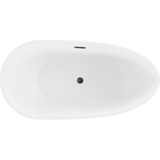 Voľne stojaca vaňa Mexen Eos 150 x 75 cm, biela, čierny prepad - 52471507500-70