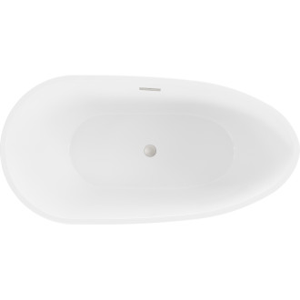 Voľne stojaca vaňa Mexen Eos 150 x 75 cm, biela, prepad kartáčovaný nikel - 52471507500-97