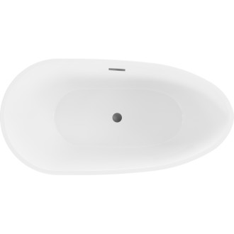 Voľne stojaca vaňa Mexen Eos 150 x 75 cm, biela / čierna, prepad vo farbe gun metal - 52471507575-95