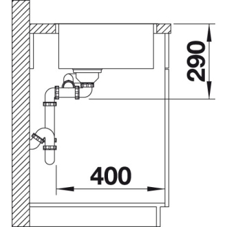 Blanco ANDANO 340/180-IF 522975 dvojdrez, hlavný drez vľavo hodvábny lesk vstav/do roviny