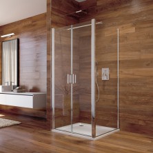 Mereo Lima sprchovací kút, 90x90x190 cm, lietacie dvere a pevný diel sklo Point CK86522K