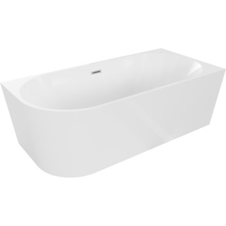 Voľne stojaca rohová vaňa Mexen Mia, pravá, 170 x 80 cm, biela, prepad kartáčovaný nikel - 52691708000P-97