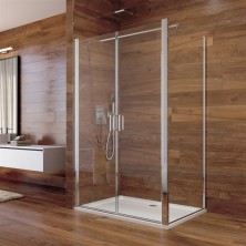 Mereo Lima sprchovací kút, 100x90x190 cm, lietacie dvere a pevný diel, sklo Point CK87542K