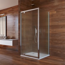 Mereo Lima sprchovací kút, 80x80x190 cm, pivotové dvere a pevný diel, sklo Point CK86912K