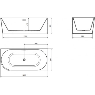 Voľne stojaca rohová vaňa Mexen Mia pravá 180 x 80 cm, biela, prepad ružové zlato - 52691808000P-60