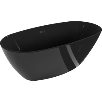 Voľne stojaca vaňa Mexen Eris 170 x 80 cm, čierna, čierny prepad - 53441708070-70