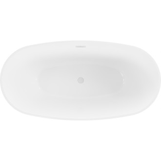 Voľne stojaca vaňa Mexen Eris 170 x 80 cm, biela/čierna, biely prepad - 53441708075-20