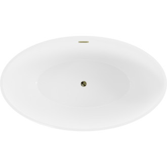 Voľne stojaca vaňa Mexen Nike 175 x 100 cm, biela, zlatý prepad - 54071751000-50