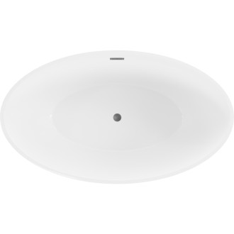 Voľne stojaca vaňa Mexen Nike 175 x 100 cm, biela, kartáčovaný prepad vo farbe pištole šedej - 54071751000-66