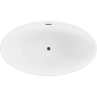 Voľne stojaca vaňa Mexen Nike 175 x 100 cm, biela/čierna, čierny prepad - 54071751075-70