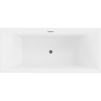 Voľne stojaca vaňa Mexen Vigo 178,5 x 80 cm, biela, kartáčovaný prepad vo farbe pištole gray - 51251788000-66