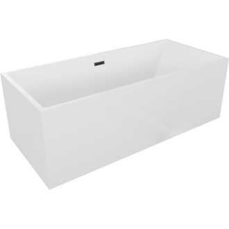 Voľne stojaca vaňa Mexen Vigo 178,5 x 80 cm, biela, čierny prepad - 51251788000-70