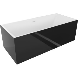 Voľne stojaca vaňa Mexen Vigo 178,5 x 80 cm, biela/čierna, biely prepad - 51251788075-20