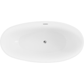 Voľne stojaca vaňa Mexen Bilbao 180 x 90 cm, biela, chrómovaný prepad - 51311809000-01