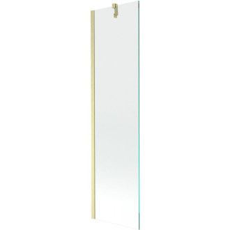 Vaňová zástena Mexen Next s jedným krídlom 50 x 150 cm, priehľadná, kartáčované zlato - 895-050-000-00-00-55