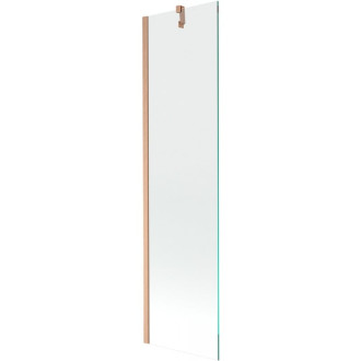 Vaňová zástena Mexen Next s jedným krídlom 50 x 150 cm, priehľadná, kartáčovaná meď - 895-050-000-00-00-65