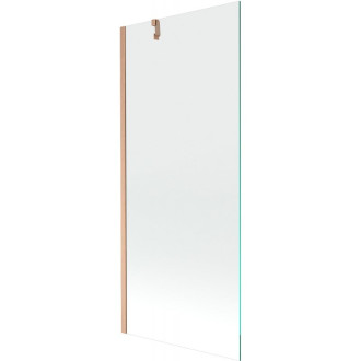 Vaňová zástena Mexen Next s jedným krídlom 80 x 150 cm, priehľadná, kartáčovaná meď - 895-080-000-00-00-65